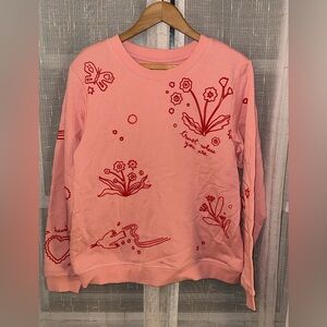 Pink bands sweatshirt size large.